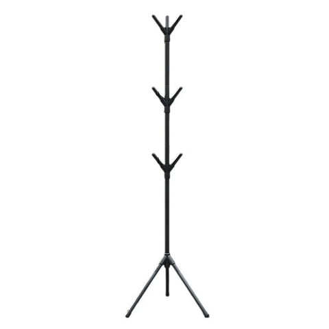 Premium 6-Hook Iron Coat Stand – Black 170cm with Triangular Base