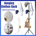 Premium 6-Hook Iron Coat Stand – Black 170cm with Triangular Base