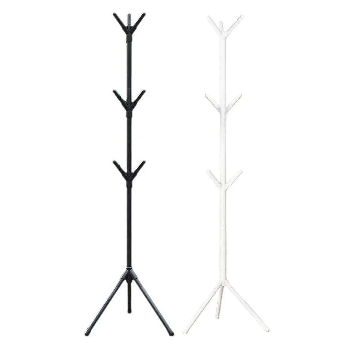 Premium 6-Hook Iron Coat Stand – Black 170cm with Triangular Base