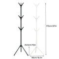 Premium 6-Hook Iron Coat Stand – Black 170cm with Triangular Base