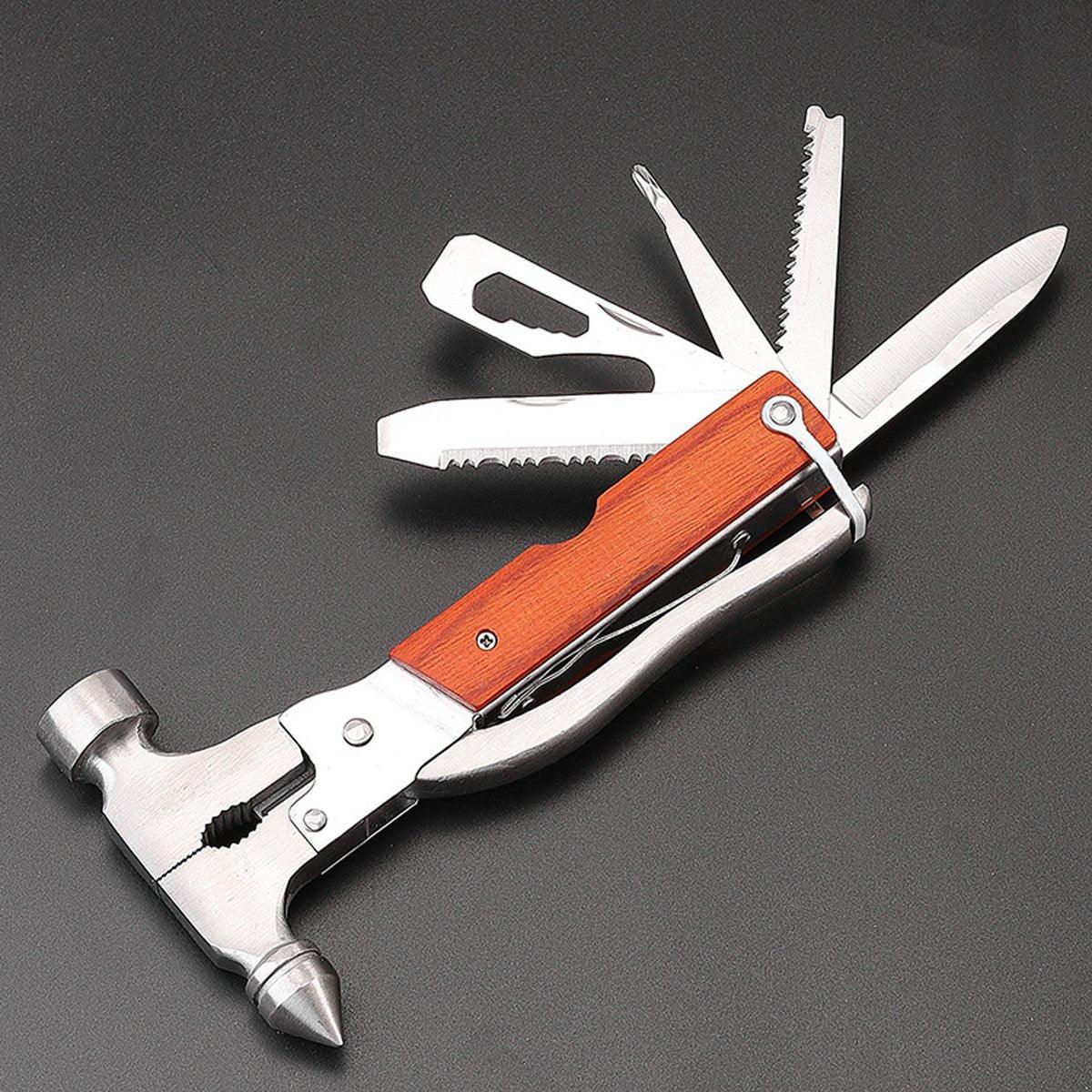Premium Multifunctional Axe Hammer Camping Tool with Pouch - Hatchet