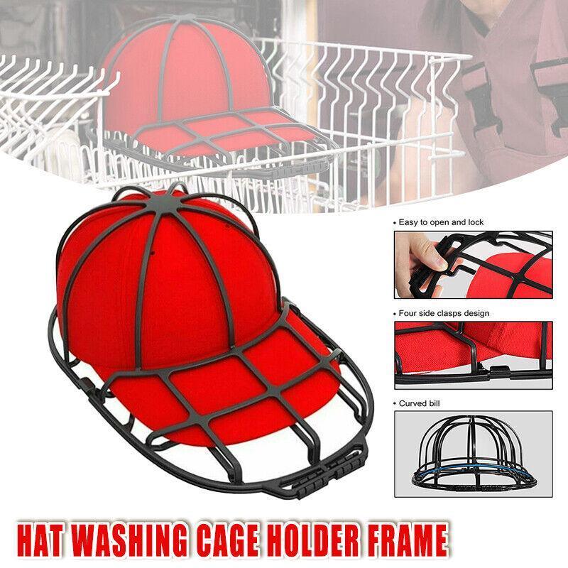 Premium Baseball Hat Washing Cage Holder – Black