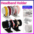 Premium Grey Velvet Headband Display Stand Jewellery Chain Organiser 30cm
