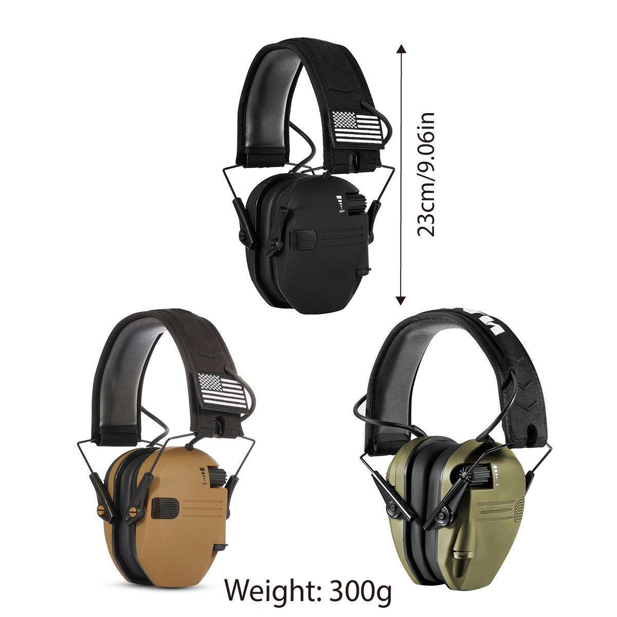 Professional Shooting Earmuffs (22 dB NRR) with AUX Input - Green