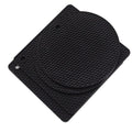 Premium Silicone Honeycomb Heat Resistant Mats – Black 4 Pack