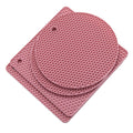 Premium Silicone Honeycomb Heat Resistant Mats – Red 4 Pack
