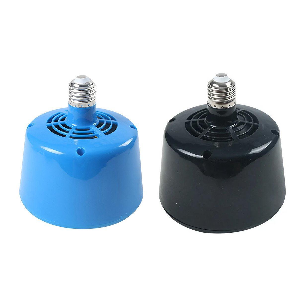 Cultivation Heating Lamp with Thermostat and Fan for Incubators Reptiles Eggs Coops - Black (5W-100W)