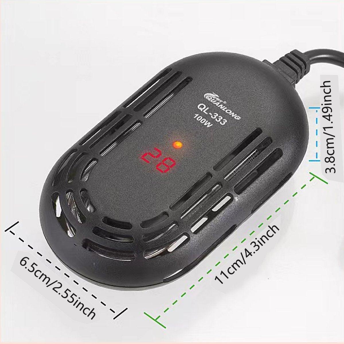 Mini Submersible Aquarium Temperature Rod 75W with Thermostat for Fish & Turtle Tanks