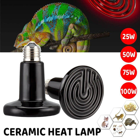 Premium Ceramic Infrared Reptile Heat Lamp Bulbs E27 - 25W 2pcs