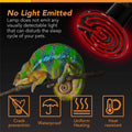 Premium Ceramic Infrared Reptile Heat Lamp Bulbs E27 - 25W 2pcs