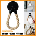 Premium Matte Black Wall Mounted Paper Towel Holder – Hemp Rope