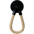 Premium Matte Black Wall Mounted Paper Towel Holder – Hemp Rope