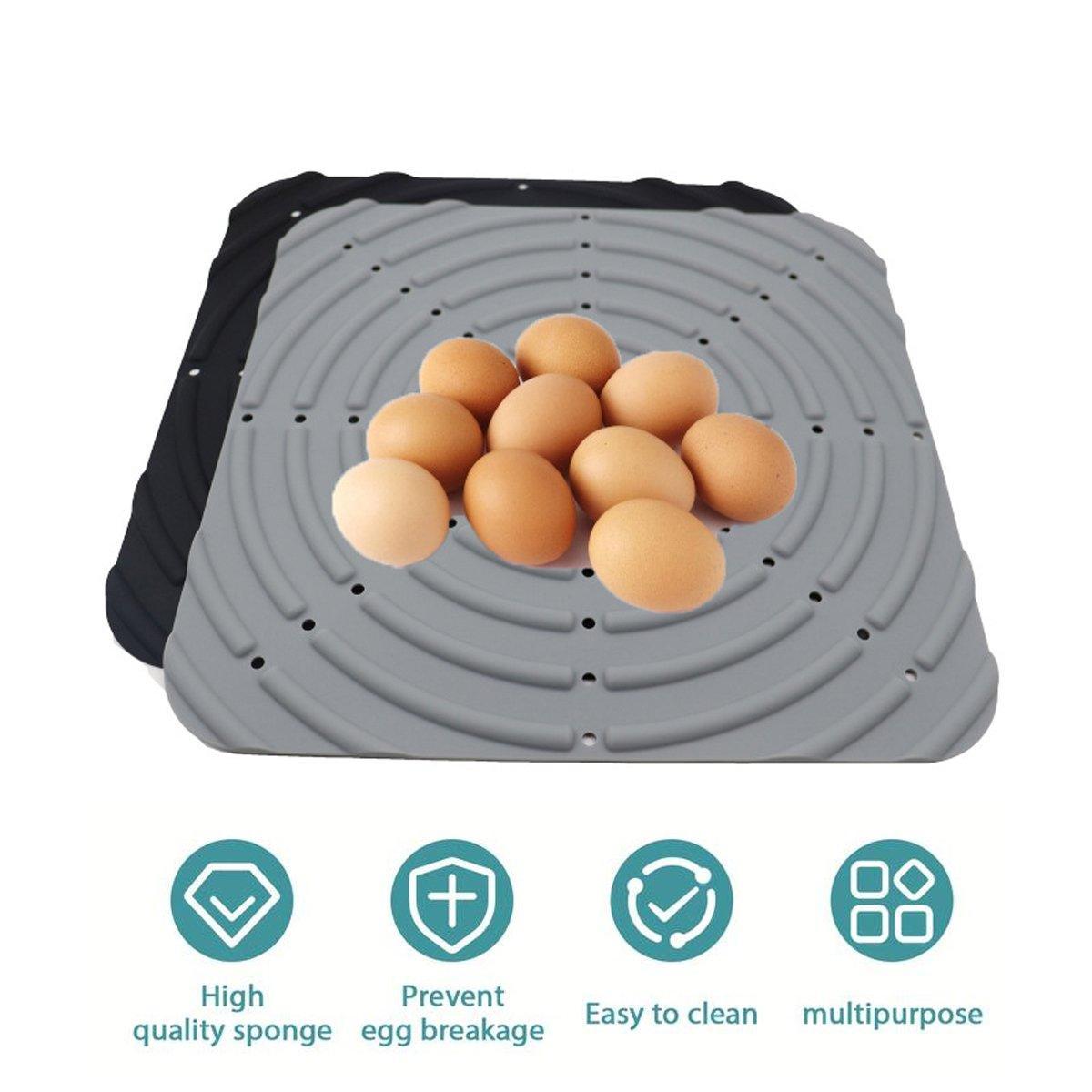 Premium Washable Silicone Chicken Nesting Box Bedding Mats - Black 2pcs