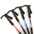 Premium Red Adjustable Folding Walking Stick Anti-Shock Trekking Pole 53-110cm