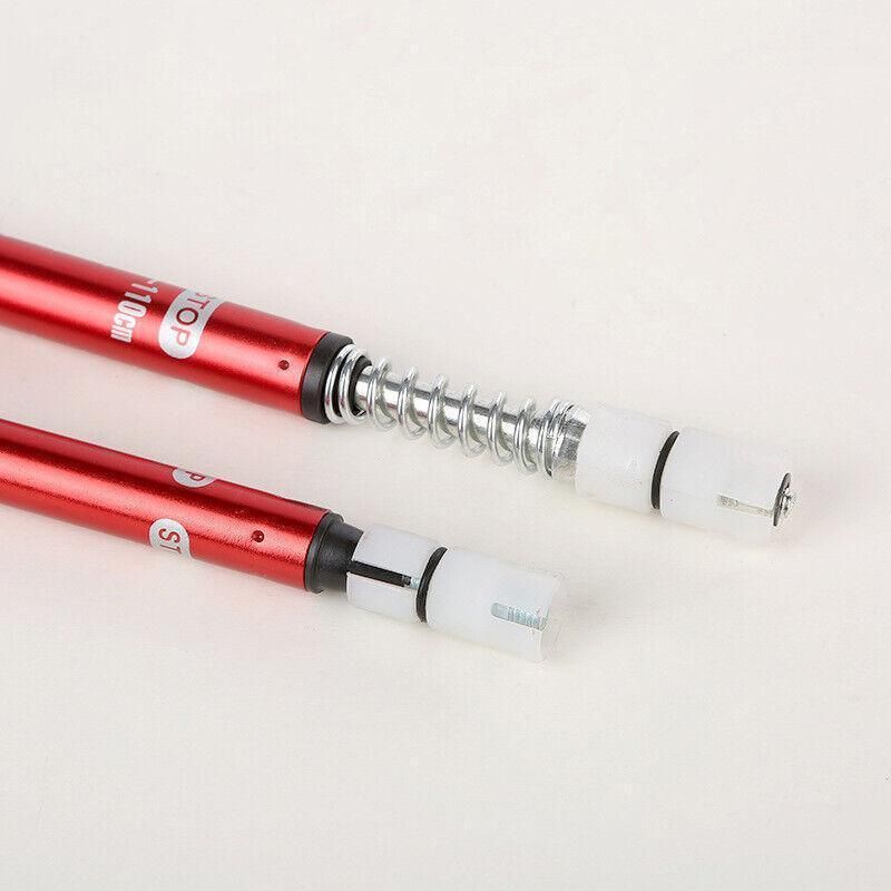 Premium Red Adjustable Folding Walking Stick Anti-Shock Trekking Pole 53-110cm