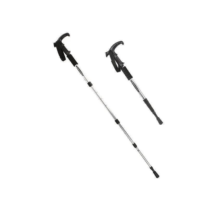 Premium Red Adjustable Folding Walking Stick Anti-Shock Trekking Pole 53-110cm