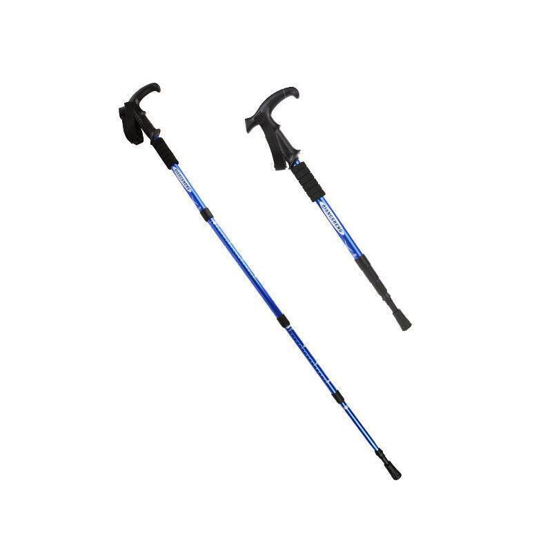 Premium Red Adjustable Folding Walking Stick Anti-Shock Trekking Pole 53-110cm