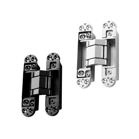 Hidden Invisible Door Hinge Concealed 3D Hinge Heavy Duty for Doors and Cabinets - Black - SuperSaverAU - view 2