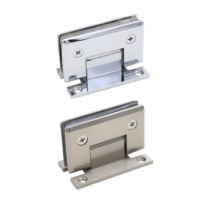 Chrome 90-Degree Glass Clamp - Bevel Edge, Double Opening, 5mm Brass, 9cm x 5.6cm x 2.1cm