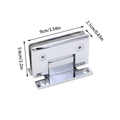 Nickel H Shaped 90 Degree Glass Clamp - 5mm Brass, Double Opening, Bevel Edge - SuperSaverAU - view 3