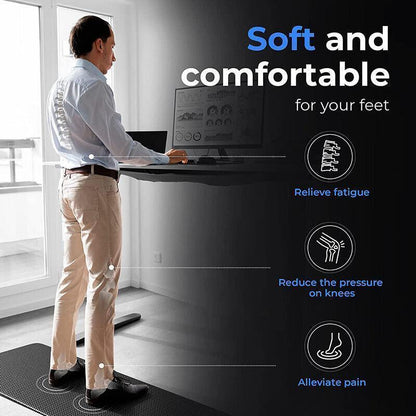 Eco-Friendly Non-Slip Waterproof Kitchen Mat 44x120cm - Blue, Easy Clean