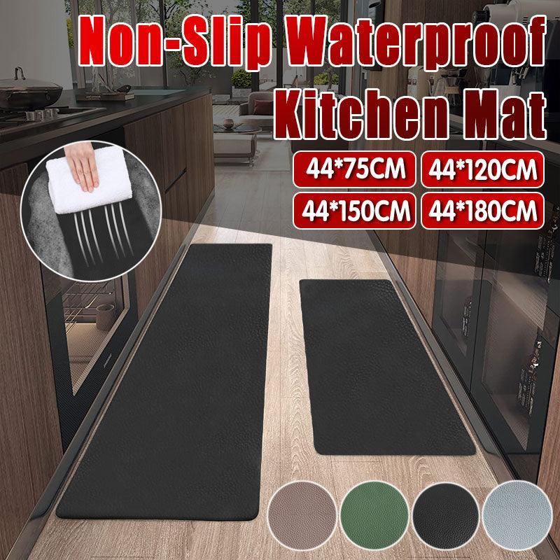 44x150cm Non-Slip Waterproof Kitchen Door Mat Floor Rug Carpet Anti-Oil Easy Clean - Green