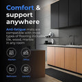 Eco-Friendly Non-Slip Kitchen Mat 44x150cm Waterproof Easy Clean - Grey - SuperSaverAU - view 1