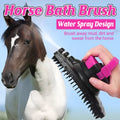 Premium Horse Grooming Bath Brush with Water Spray