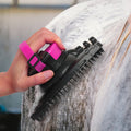 Premium Horse Grooming Bath Brush with Water Spray