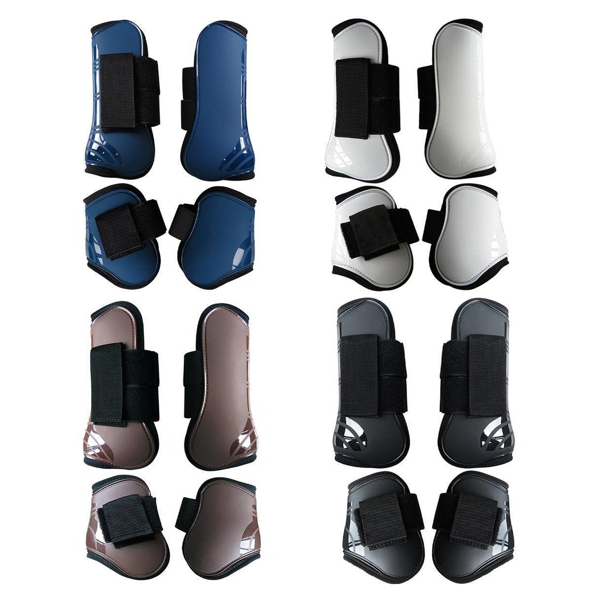 4pcs Show Jumping Horse Gaiters for Joint Protection - Brown, Large