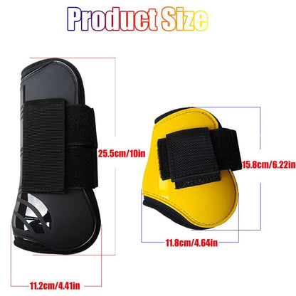 4pcs Show Jumping Horse Gaiters for Joint Protection - Brown, Large