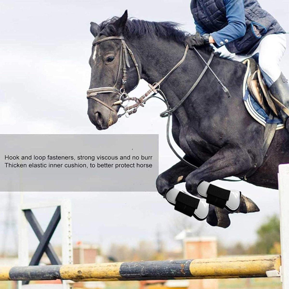 4pcs Show Jumping Horse Gaiters for Joint Protection - Brown, Large