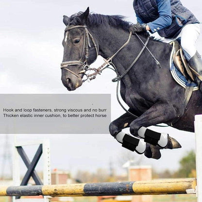 4pcs Show Jumping Horse Gaiters for Joint Protection - Brown, Large