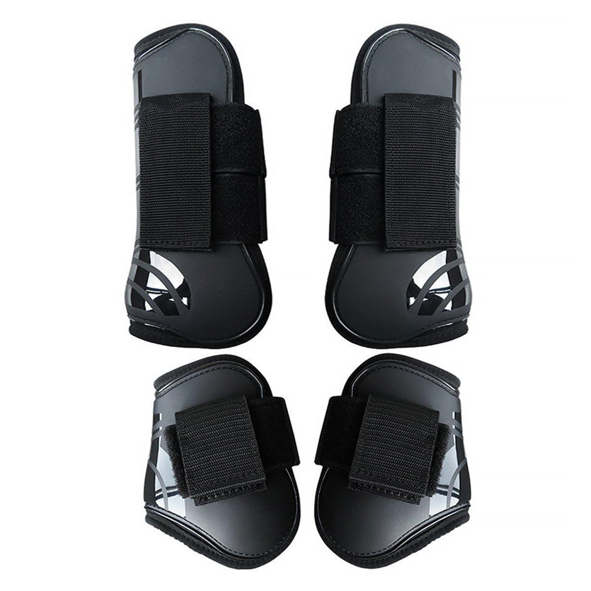 4pcs Show Jumping Horse Gaiters for Joint Protection - Brown, Large