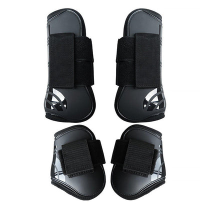 4pcs Show Jumping Horse Gaiters for Joint Protection - Brown, Large