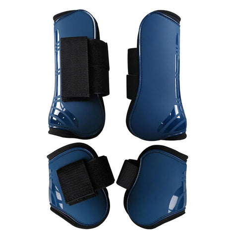 Premium Horse Leg Gaiters 4pcs for Joint Protection - Navy