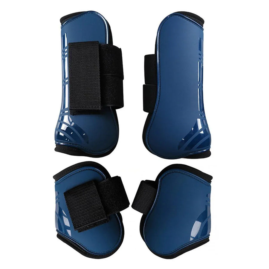 Premium Horse Leg Gaiters 4pcs for Joint Protection - Navy