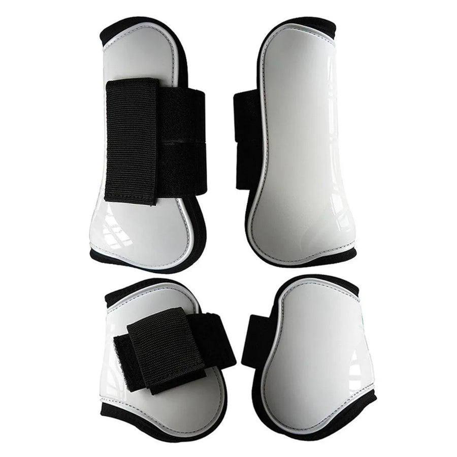 Premium Horse Leg Gaiters 4pcs for Joint Protection - White
