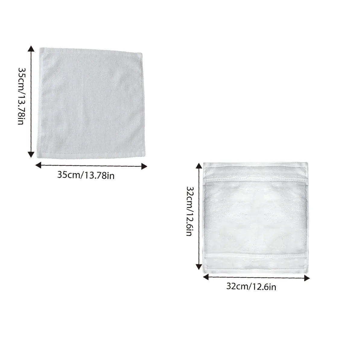 Premium Cotton Face Towels – White 32 x 32cm, 6 Pack