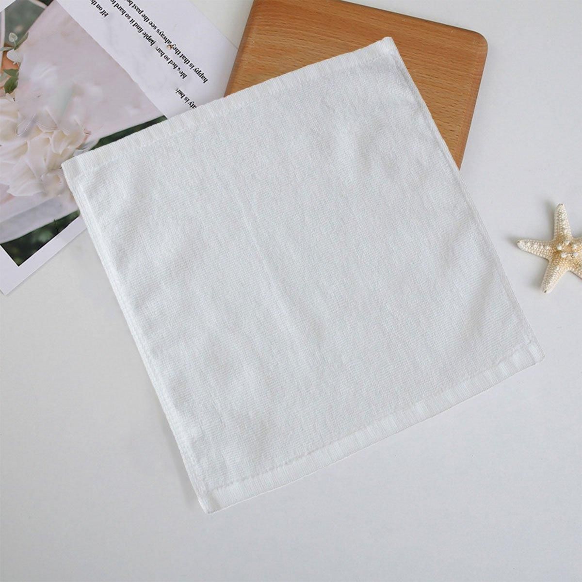 Premium Cotton Face Towels – White 32 x 32cm, 6 Pack