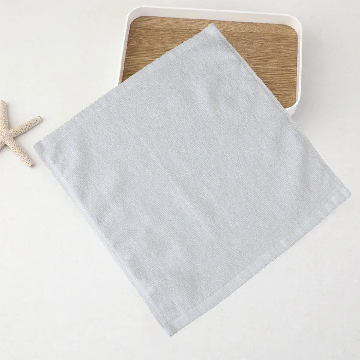 Premium Cotton Face Towels – White 32 x 32cm, 6 Pack