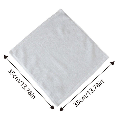 6PCS Cotton Face Towel White Soft Square 35x35cm for Hotel Beauty Salon KTV - SuperSaverAU - view 2