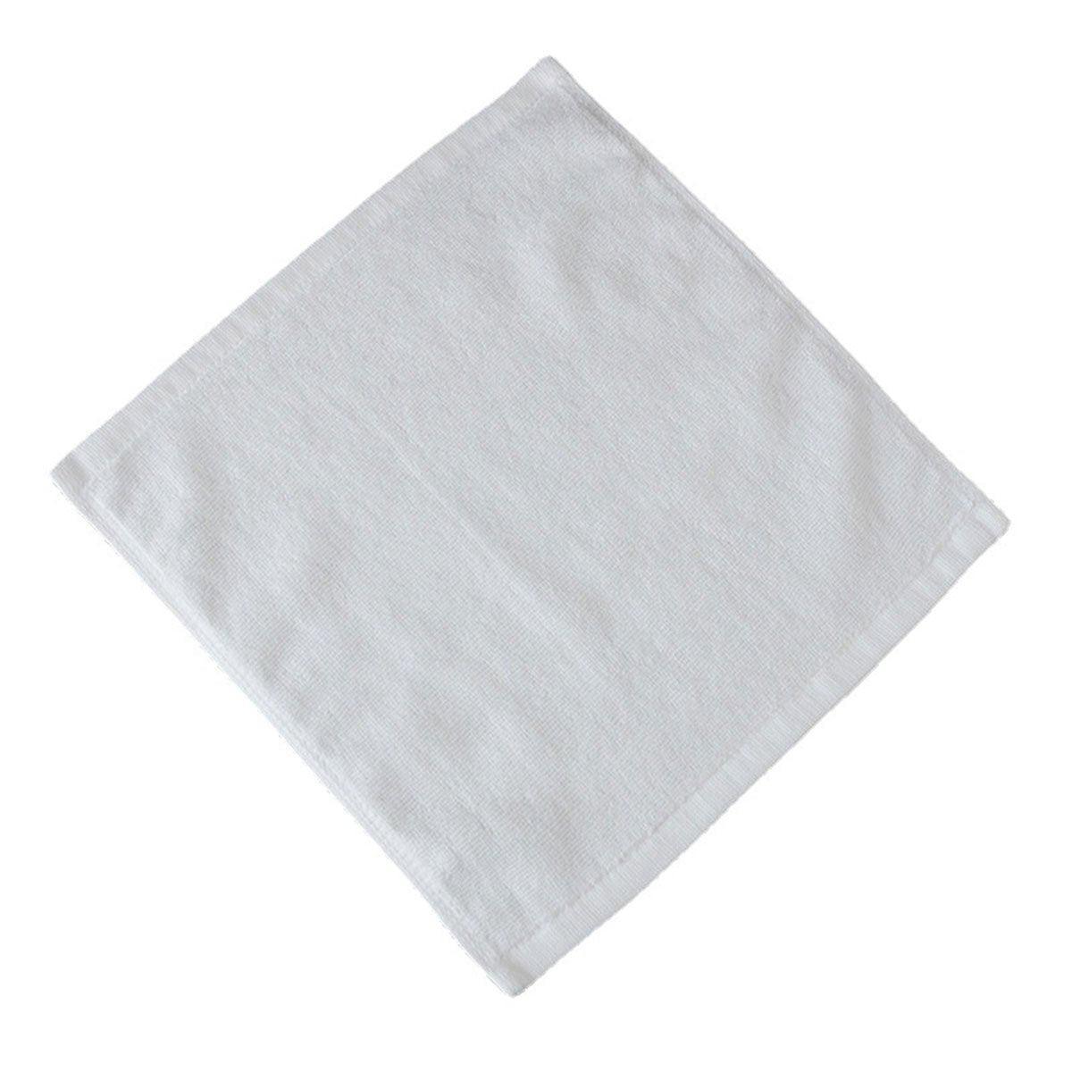 6PCS Cotton Face Towel White Soft Square 35x35cm for Hotel Beauty Salon KTV