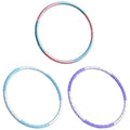 Premium Detachable Weighted Hula Hoop with Foam Padding & Adjustable 2-8kg Weight - Blue/White