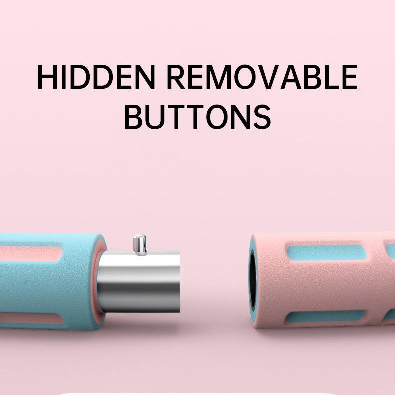 Removable Steel Tube Hula Hoop - Detachable Fitness Equipment for Home - Blue White