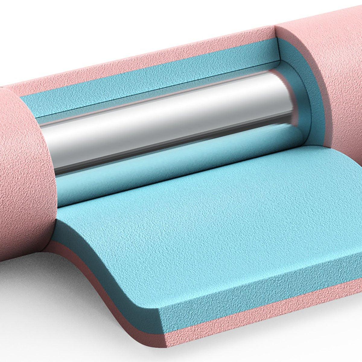 Removable Steel Tube Hula Hoop - Detachable Fitness Equipment for Home - Blue White