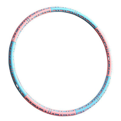 Removable Steel Tube Hula Hoop - Detachable Fitness Equipment for Home - Blue White