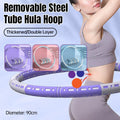 Removable Steel Tube Hula Hoop - Detachable, Adjustable Weight, White Purple - SuperSaverAU - view 1
