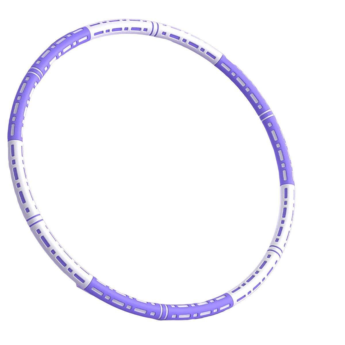 Removable Steel Tube Hula Hoop - Detachable, Adjustable Weight, White Purple - SuperSaverAU - view 7
