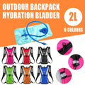 Premium 2L Hydration Pack Backpack Black with Water Bladder for Hiking Cycling